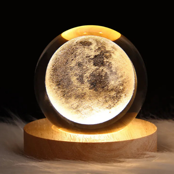 3D Crystal Ball Lamp – Night Lamp for Home Decor - Perfect Gift