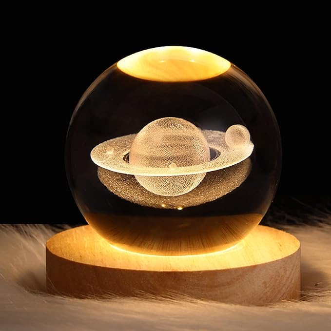 3D Crystal Ball Lamp – Night Lamp for Home Decor - Perfect Gift